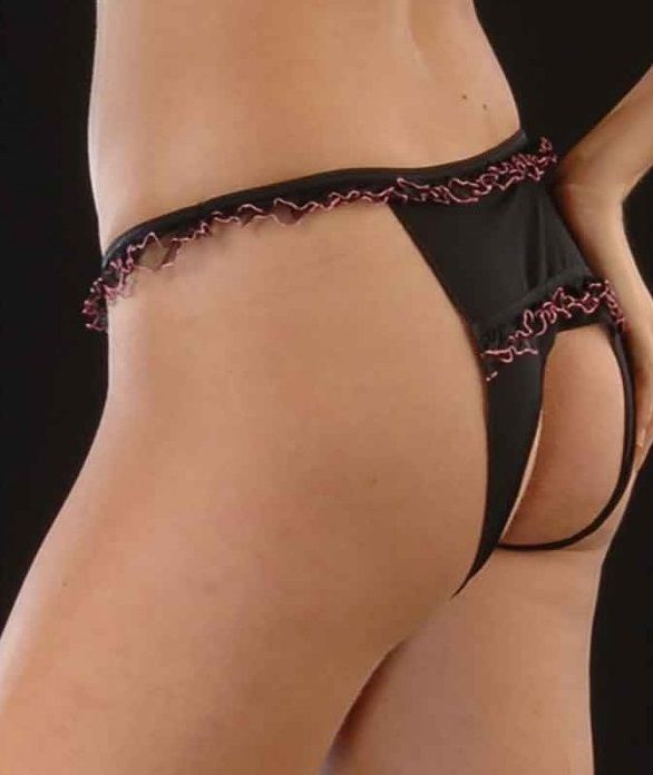 Соблазнительные трусики с рюшами и открытыми ягодицами 2