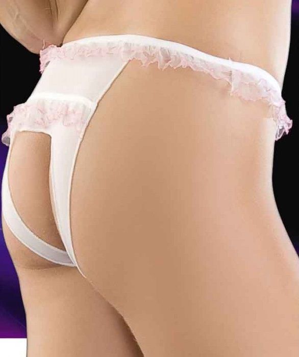 Пикантные трусики с рюшами и открытыми ягодицами 2