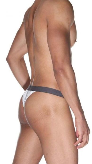 Стильные мужские трусы-тонги на широкой резинке 2