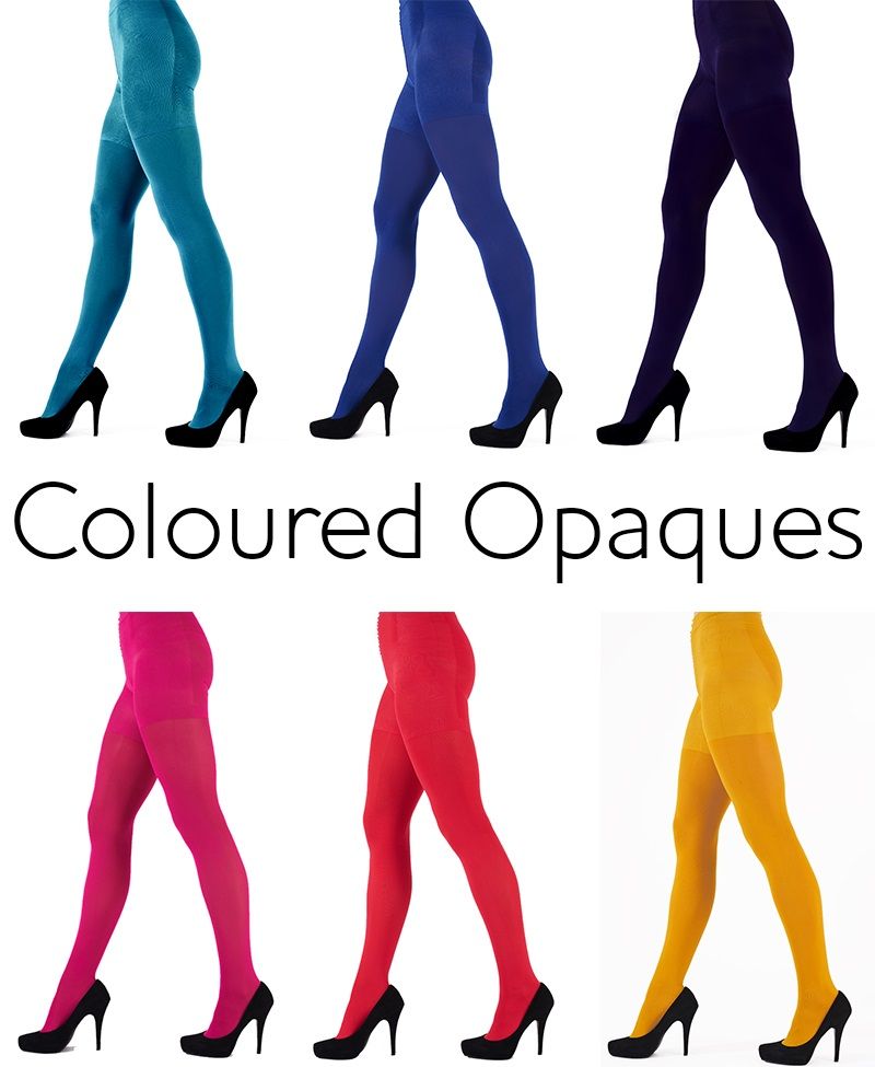 Бархатистые колготки Coloured Opaques 12
