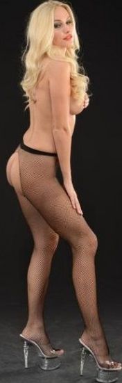 Колготы в сетку с вырезами 1