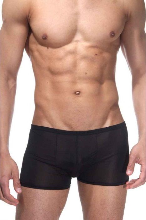 Черные низкие трусы-боксеры 1
