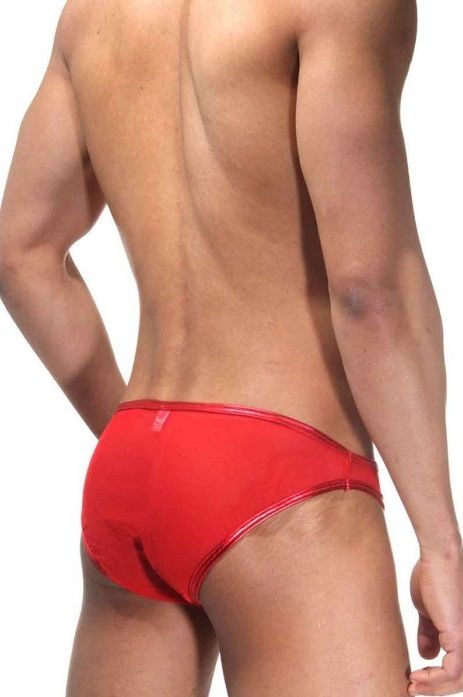 Мужские трусы-слипы с блестящей окантовкой 2