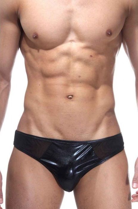 Низкие трусы-слипы из блестящей ткани 1