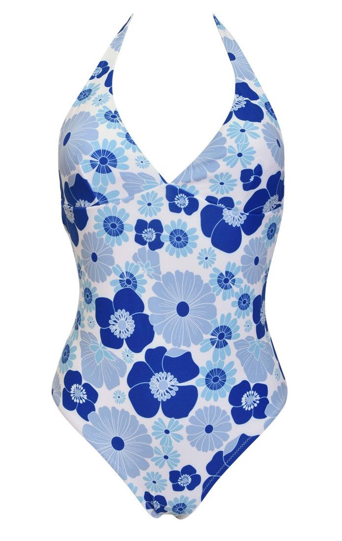 Совместный купальник с цветочным принтом