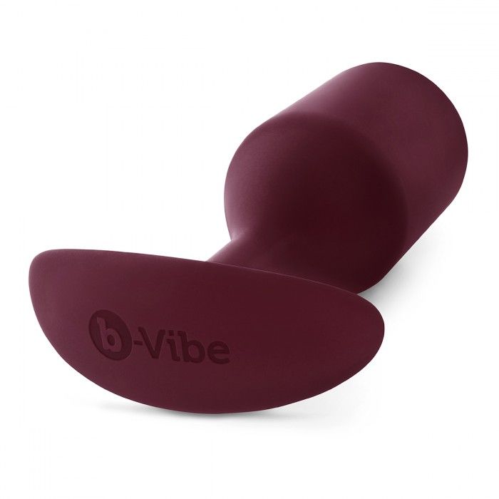 Бордовая пробка для ношения B-vibe Snug Plug 5 - 14 см. 2