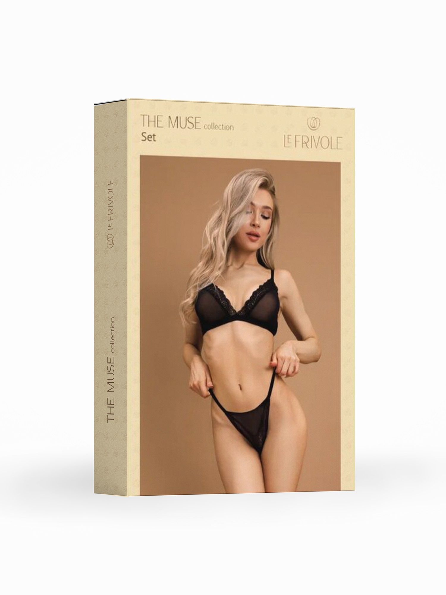 Сетчатый комплект с отделкой кружевом 7