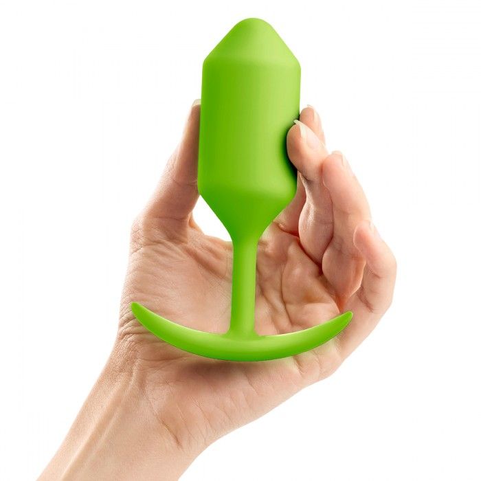 Лаймовая пробка для ношения B-vibe Snug Plug 3 - 12,7 см. 4