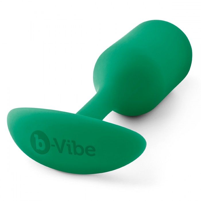 Зеленая пробка для ношения B-vibe Snug Plug 2 - 11,4 см. 3