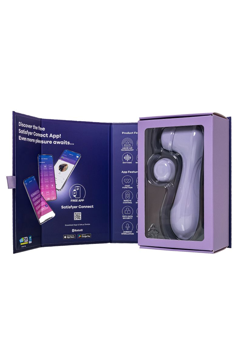 Сиреневый вакуумный стимулятор клитора Satisfyer Pro 2 Generation 3 с управлением через приложение 8