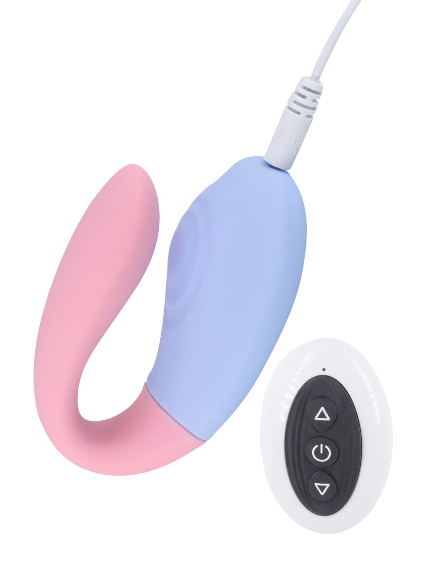 Двухцветный вибростимулятор для пар с пультом ДУ 3