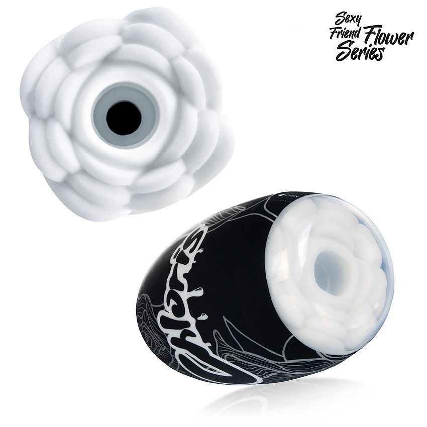 Белый нереалистичный мастурбатор в форме бутона цветка Chloris 4