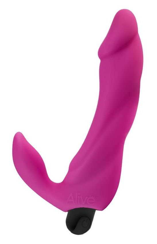 Ярко-розовый вибростимулятор Bifun Pro для точки G - 14,9 см. 1