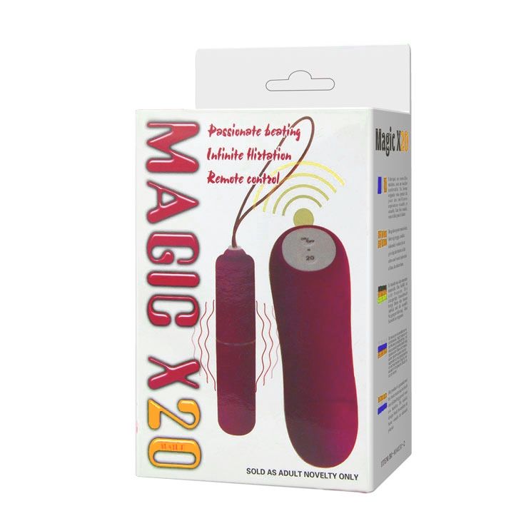 Розовая вибропуля Magic X20 с дистанционным пультом управления 20 режимами вибрации 7