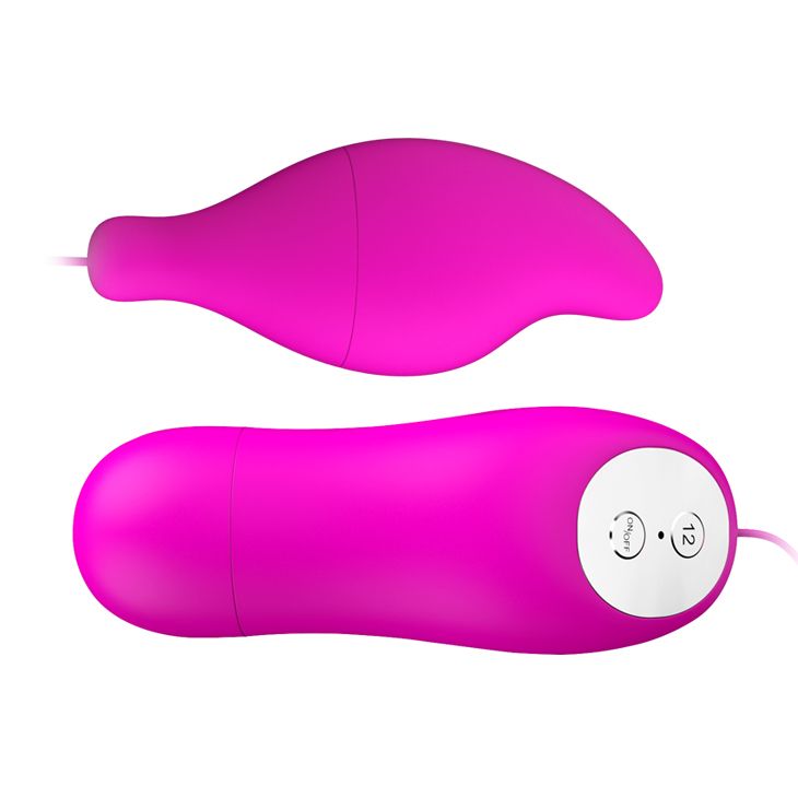 Лиловое виброяйцо Pleasure Shell в форме капли 3