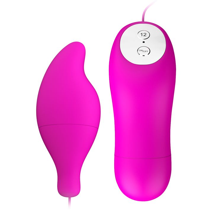 Лиловое виброяйцо Pleasure Shell в форме капли 1