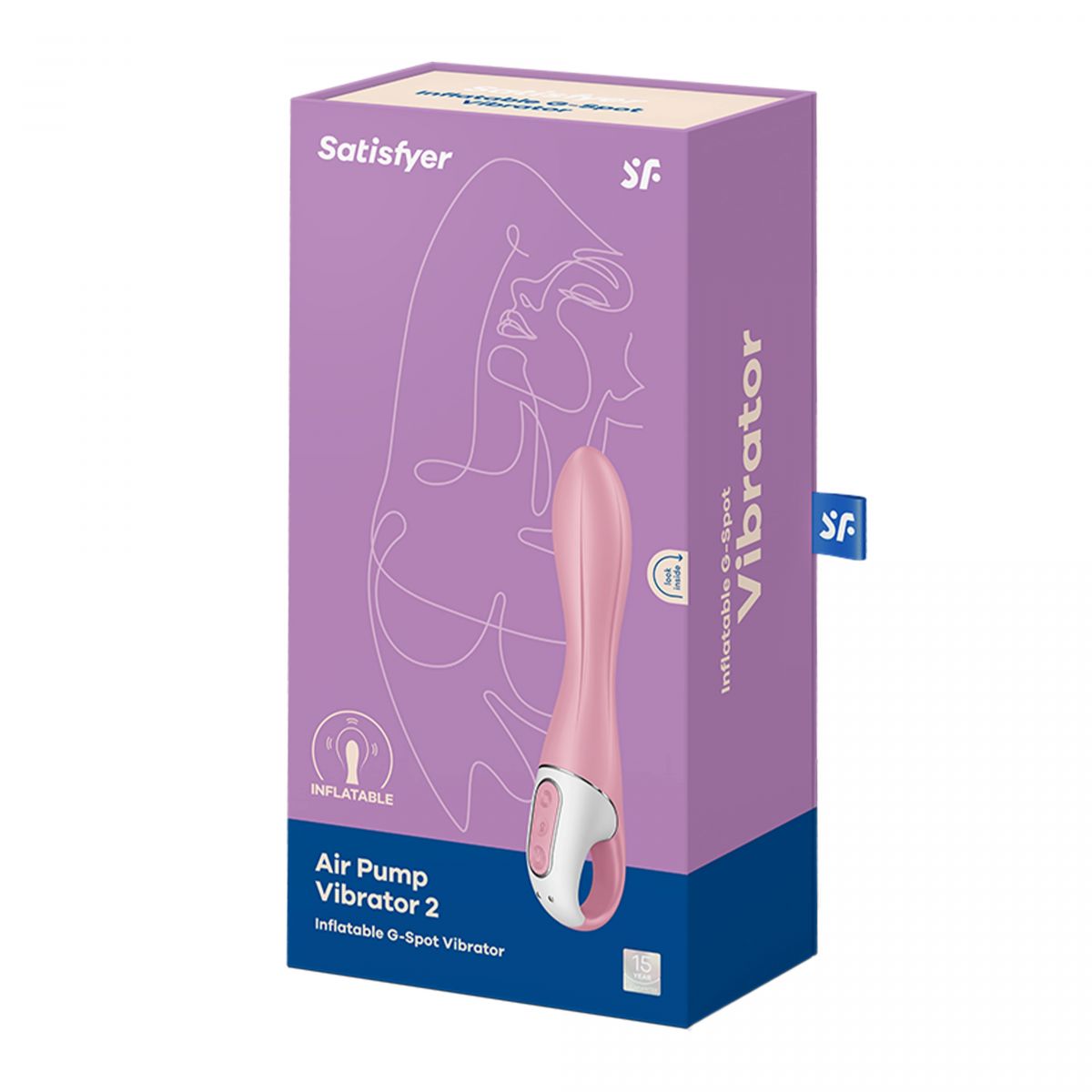Розовый вибромассажер с функцией расширения Air Pump Vibrator 2 - 20,9 см. 2