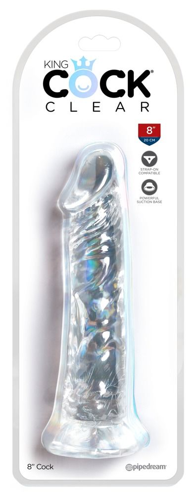 Прозрачный фаллоимитатор 8 Inch Dildo - 21,8 см. 4
