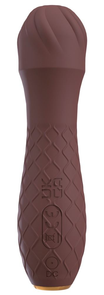 Коричневый вибратор-жезл Hazel 01 - 14 см. 2