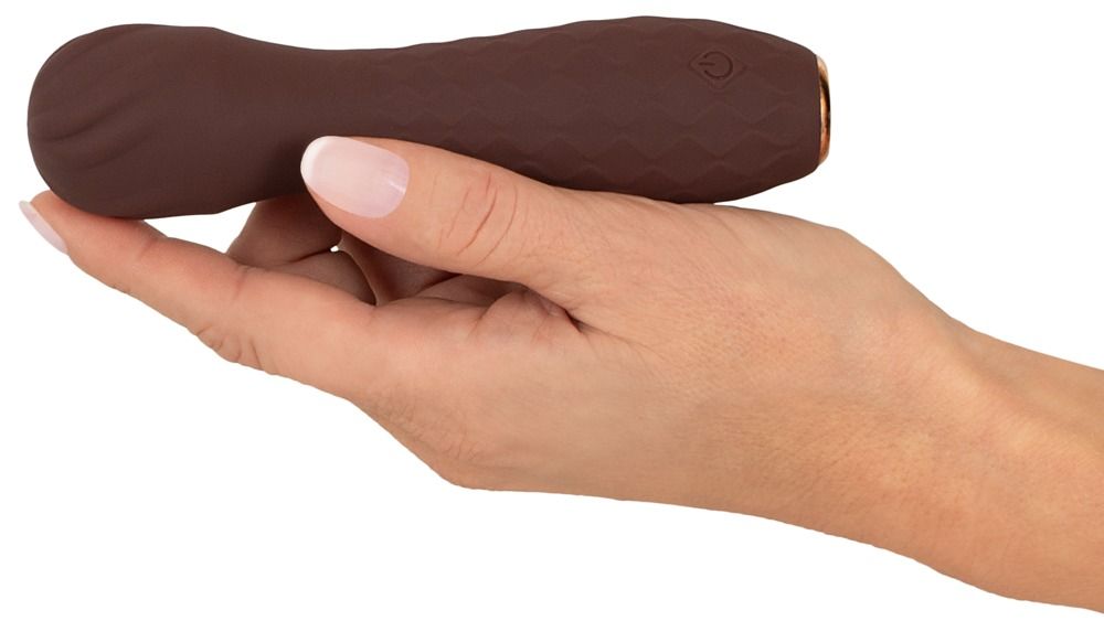 Коричневый вибратор-жезл Hazel 01 - 14 см. 3