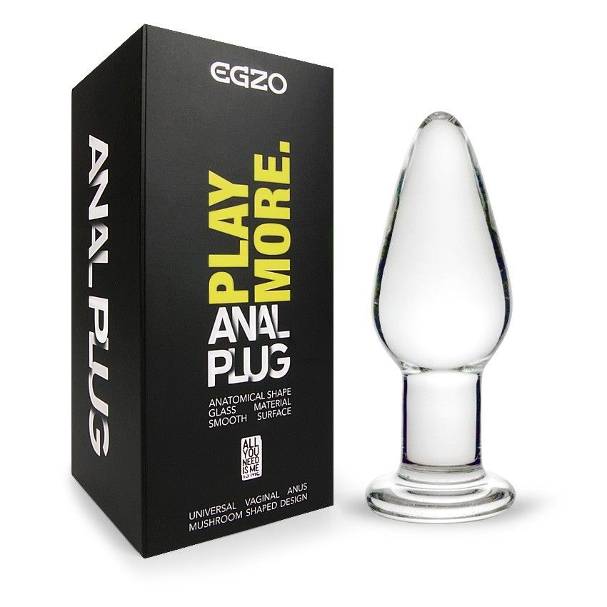 Прозрачный анальный плаг из стекла - 10,5 см. 2