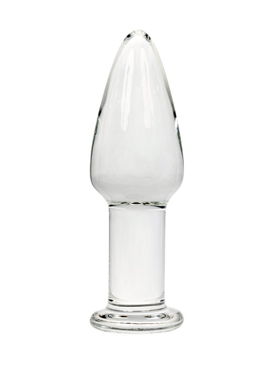 Прозрачный анальный плаг из стекла - 10,5 см. 1