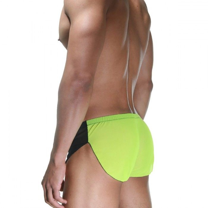 Мужские черно-лаймовые шорты 2