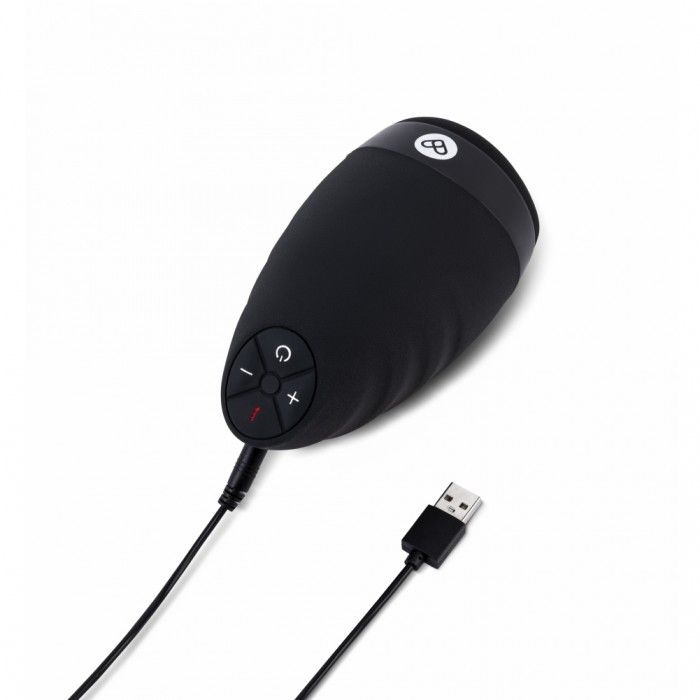 Черный вибромастурбатор для мужчин с подогревом 5