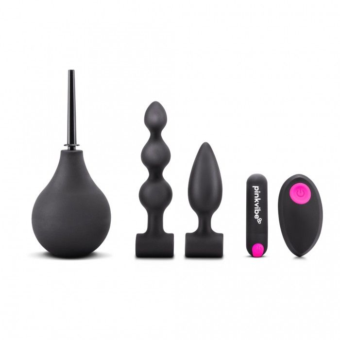Черный анальный набор для начинающих Pink Vibe 2