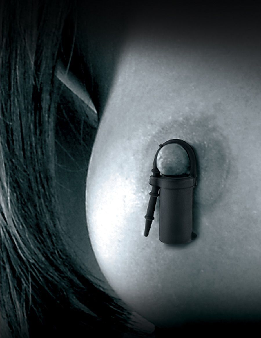 Чёрные виброзажимы на соски SILICONE NIPPLE TEAZERS 4