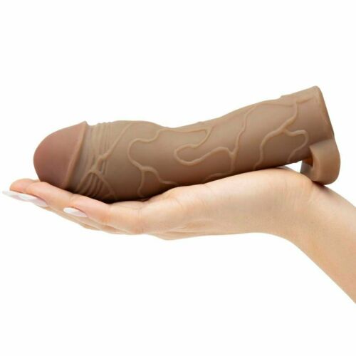 Коричневая насадка с кольцом Perfect 2 Extension with Ball Strap - 19 см. 4