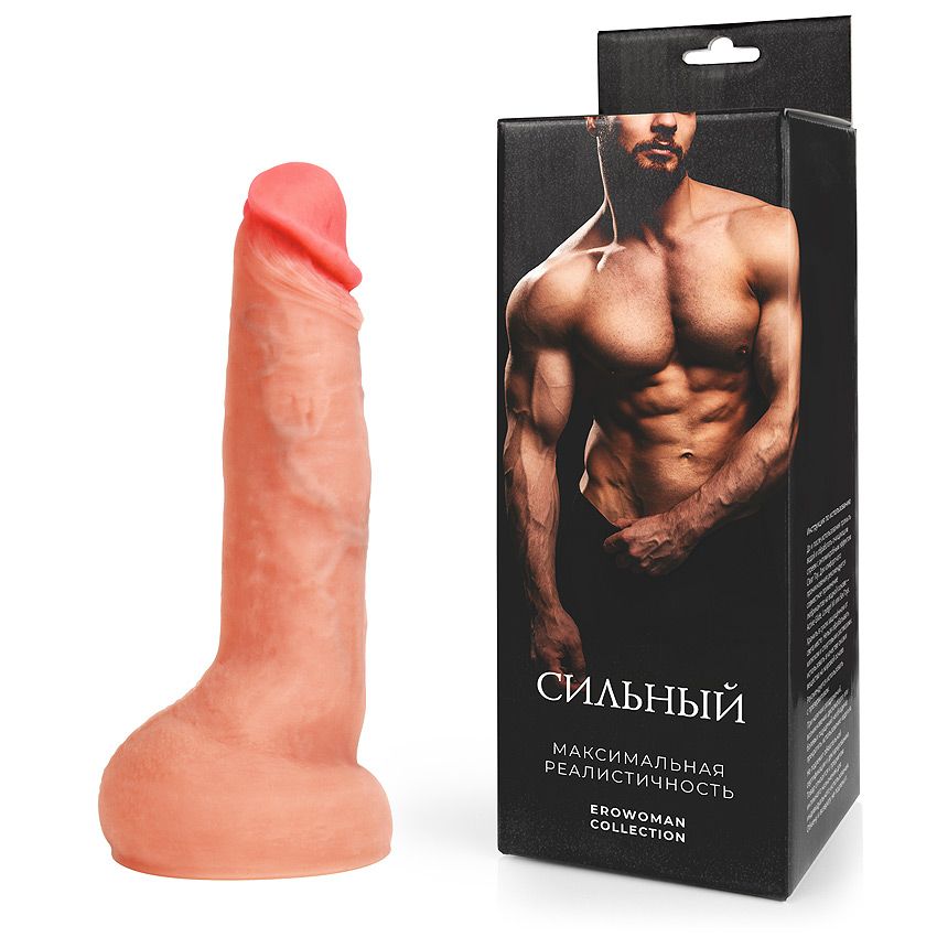 Телесный фаллоимитатор на присоске "Сильный" 2