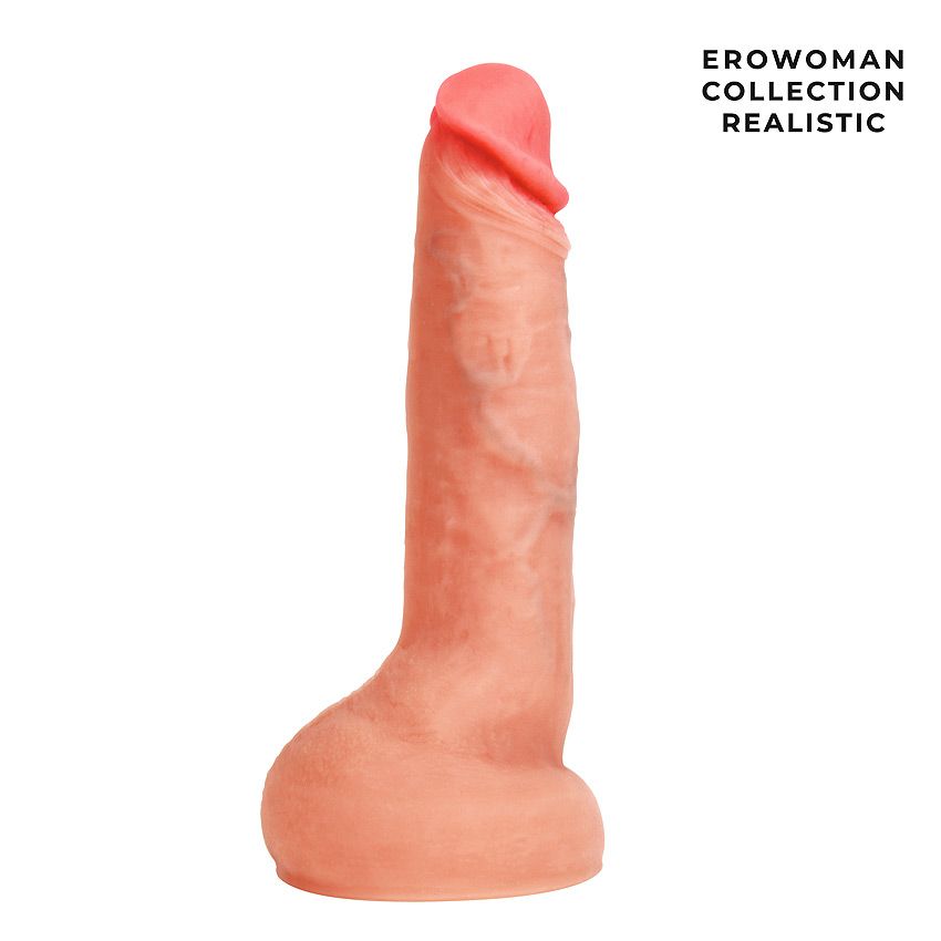 Телесный фаллоимитатор на присоске "Сильный" 1