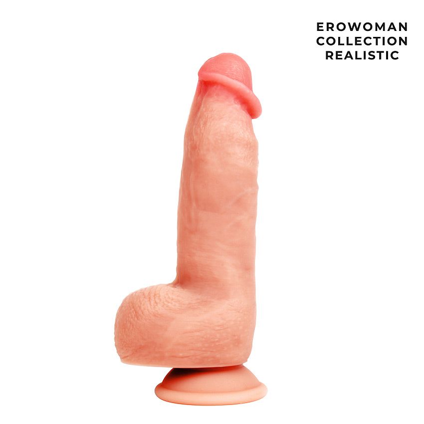 Телесный фаллоимитатор на присоске "Брутальный" 1