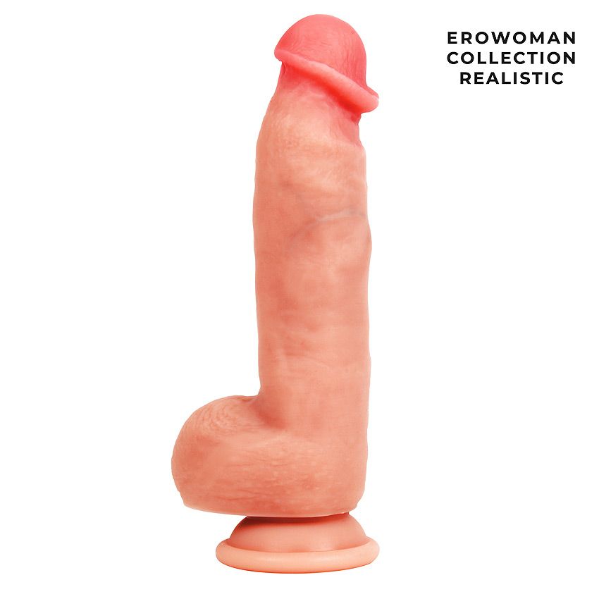 Телесный фаллоимитатор на присоске "Мощный" 1