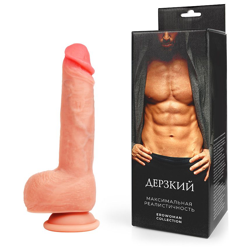 Телесный фаллоимитатор на присоске "Дерзкий" 2