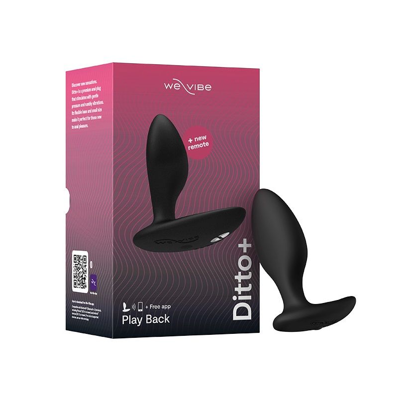 Черная анальная вибровтулка We-Vibe Ditto+ 7