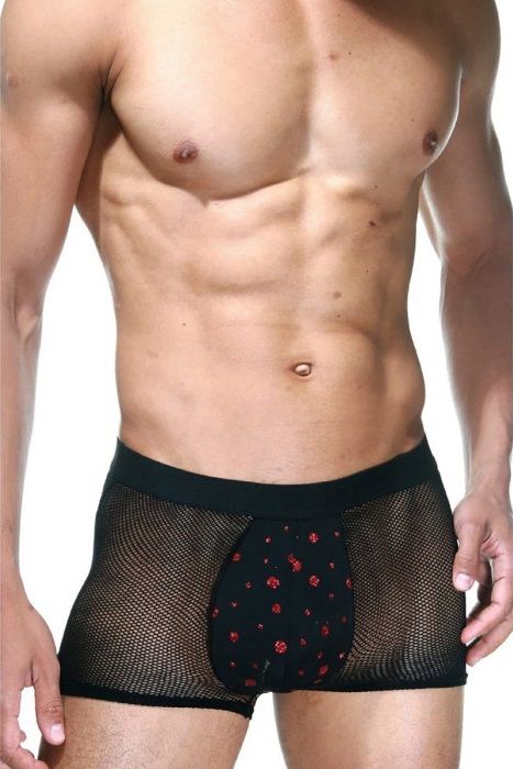 Черные сетчатые мужские боксеры 1
