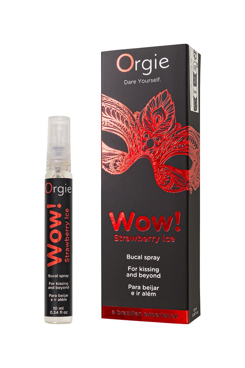 Оральный спрей ORGIE Wow! Strawberry Ice Blowjob Spray с охлаждающим и возбуждающим эффектом - 10 мл. 4