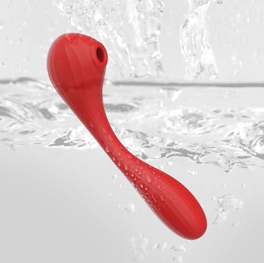 Красный вибратор Magic Motion Bobi с вакуумной стимуляцией 7