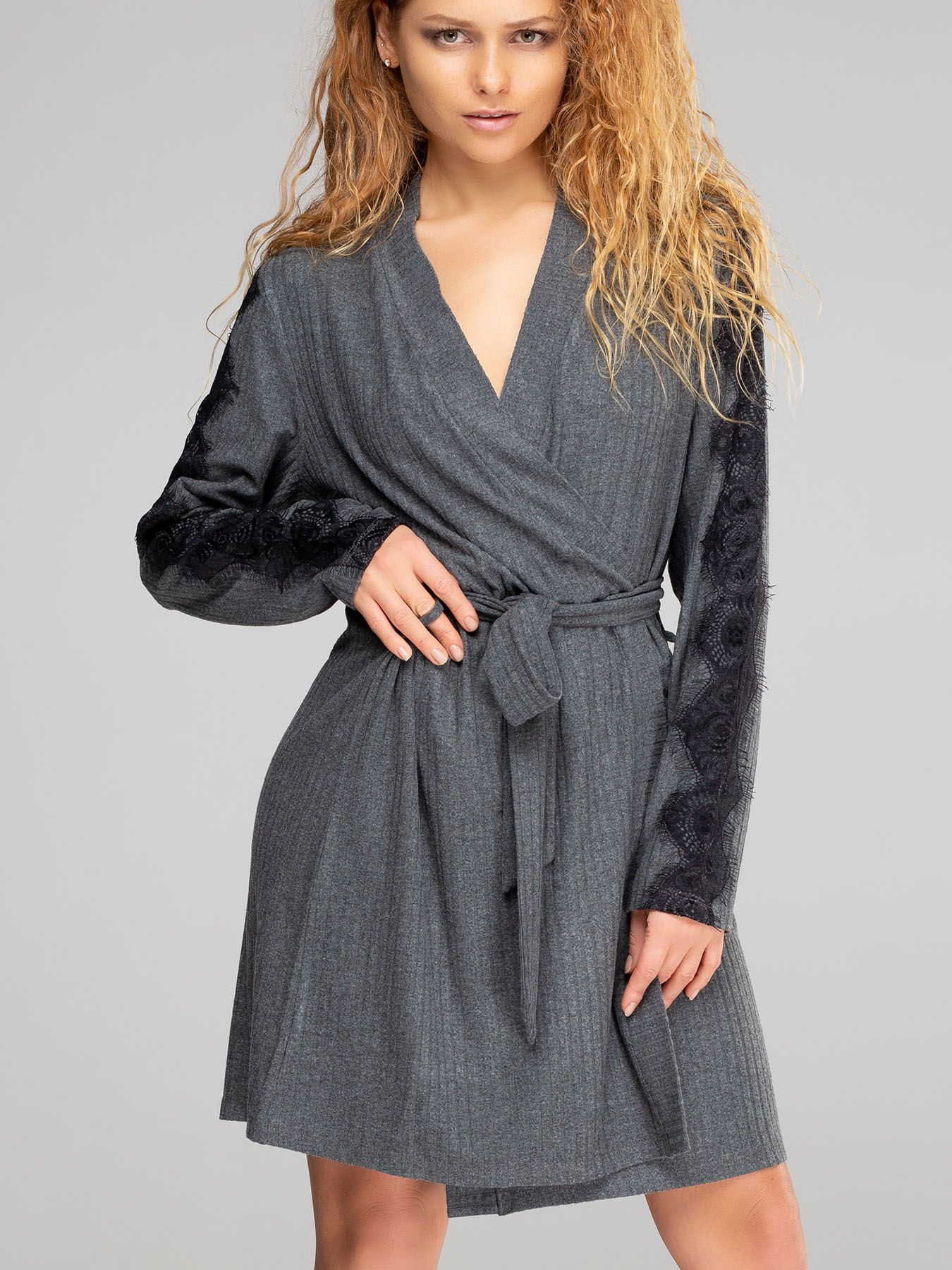 Женский домашний халат-кардиган из вискозы 1