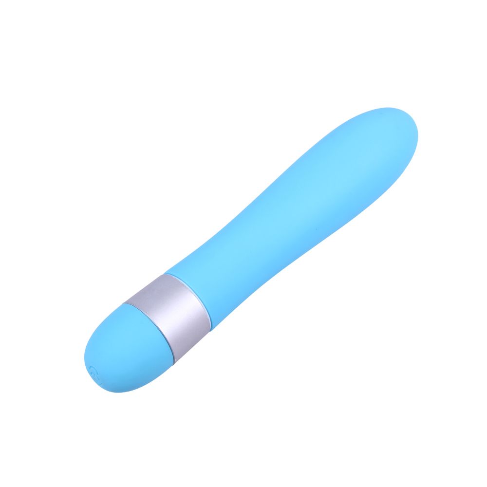 Голубой классический вибратор Precious Passion Vibrator - 17 см. 3