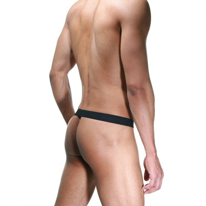 Мужские откровенные трусы из черных ремешков 2