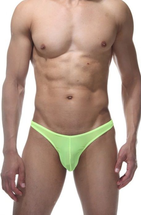 Мужские трусы-тонги цвета лайма 1