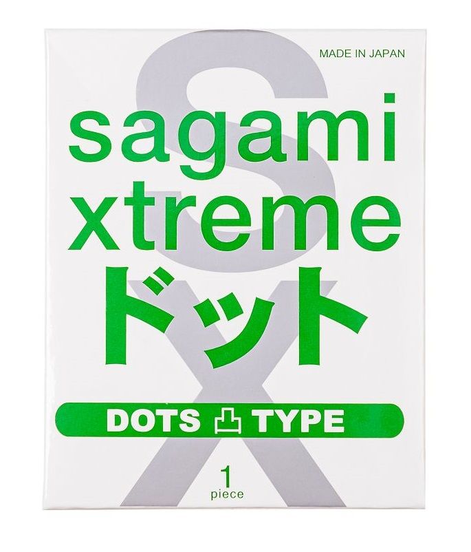 Презерватив Sagami Xtreme Type-E с точками - 1 шт. 1