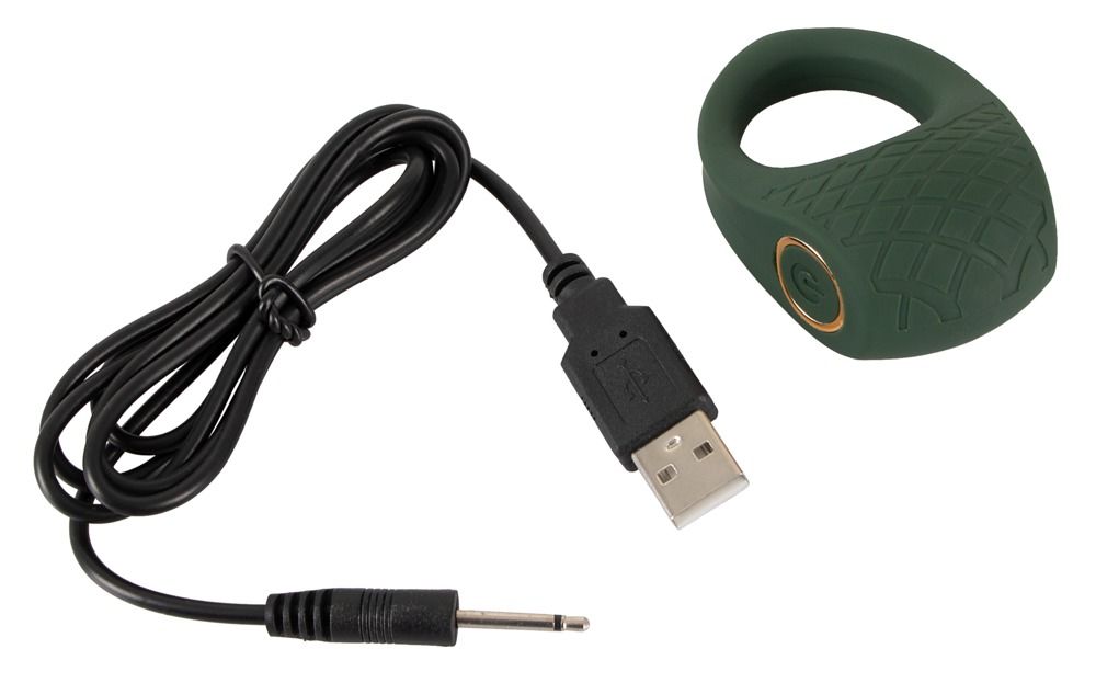 Зеленое эрекционное виброкольцо Luxurious Vibro Cock Ring 6