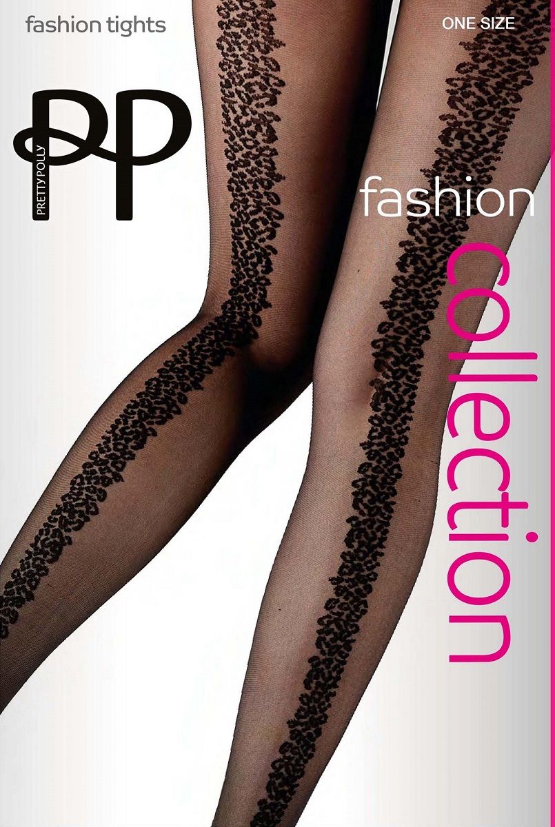 Колготки с широкими анималистическими стрелками 2