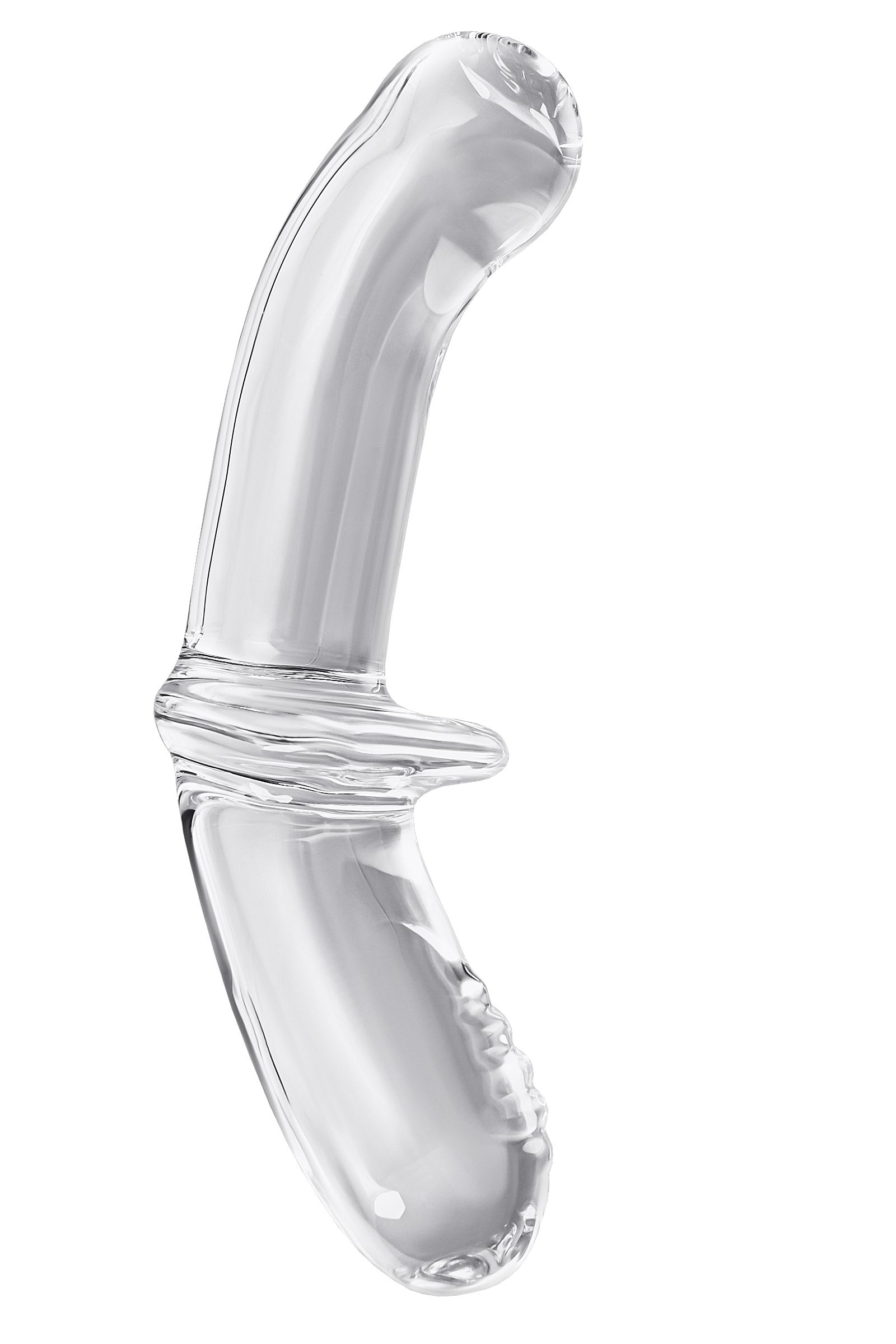 Прозрачный двусторонний стеклянный фаллоимитатор Satisfyer Double Crystal - 19,5 см. 4