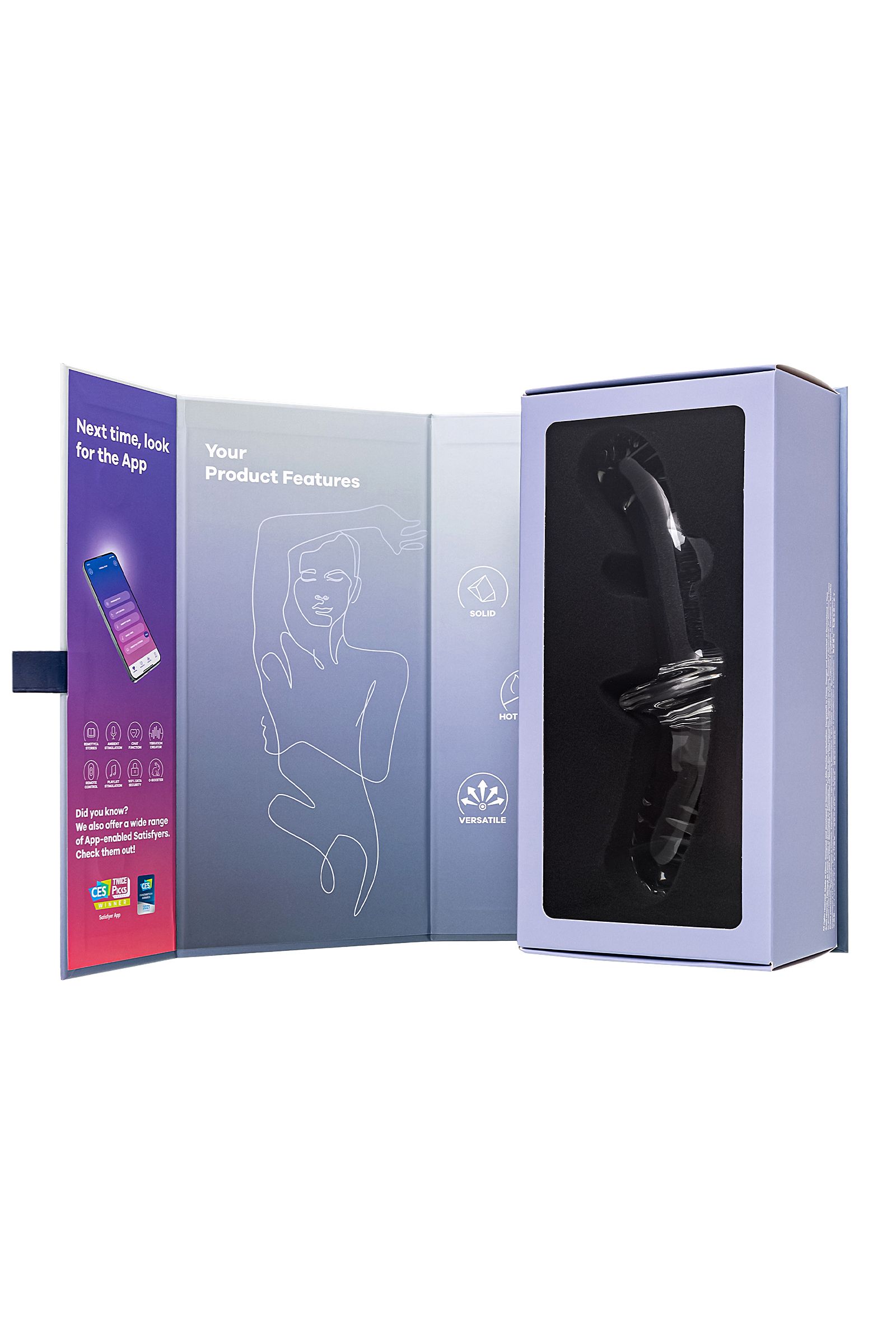 Прозрачный двусторонний стеклянный фаллоимитатор Satisfyer Double Crystal - 19,5 см. 7