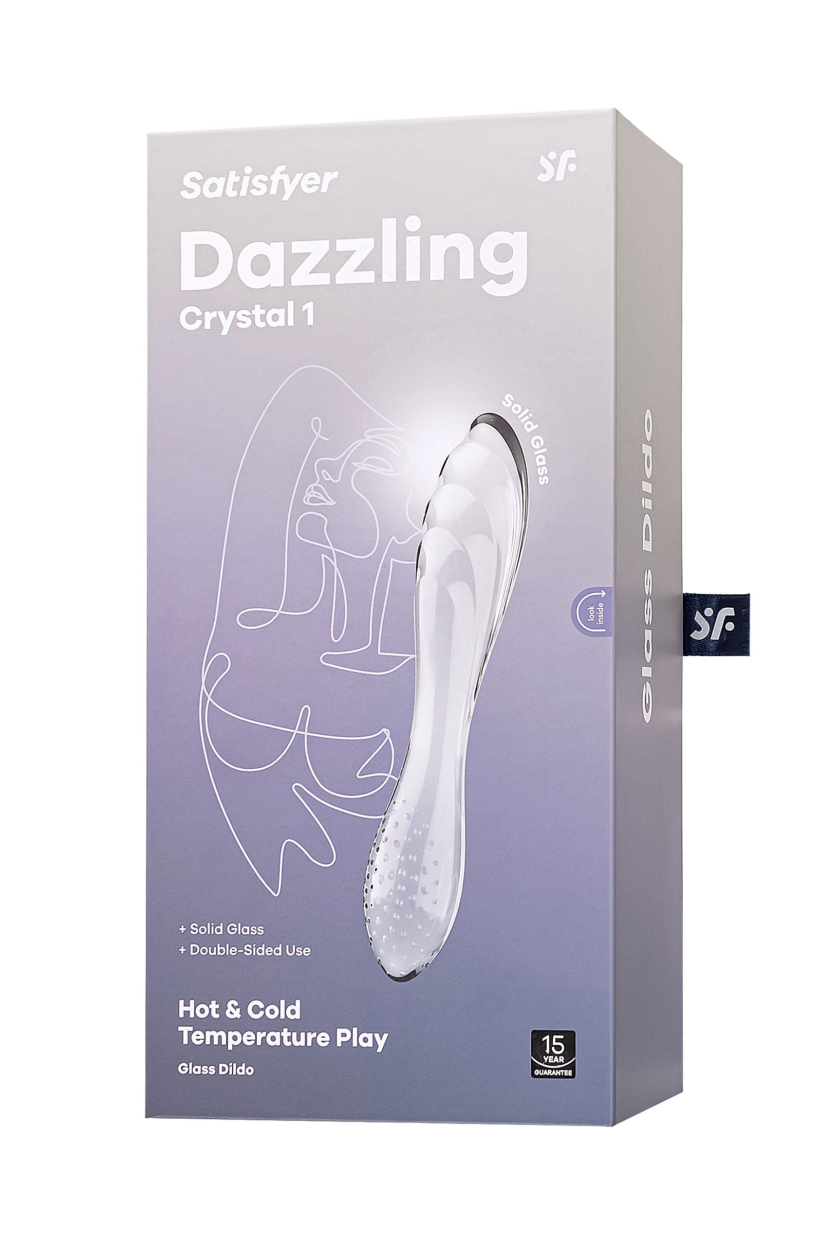 Прозрачный двусторонний стеклянный фаллоимитатор Dazzling Crystal 1 - 18,5 см. 6
